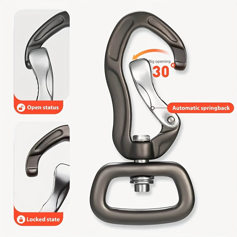 360 Rotatable Buckle Clip Swivel Carabiner Hook For Dog Leash Camping