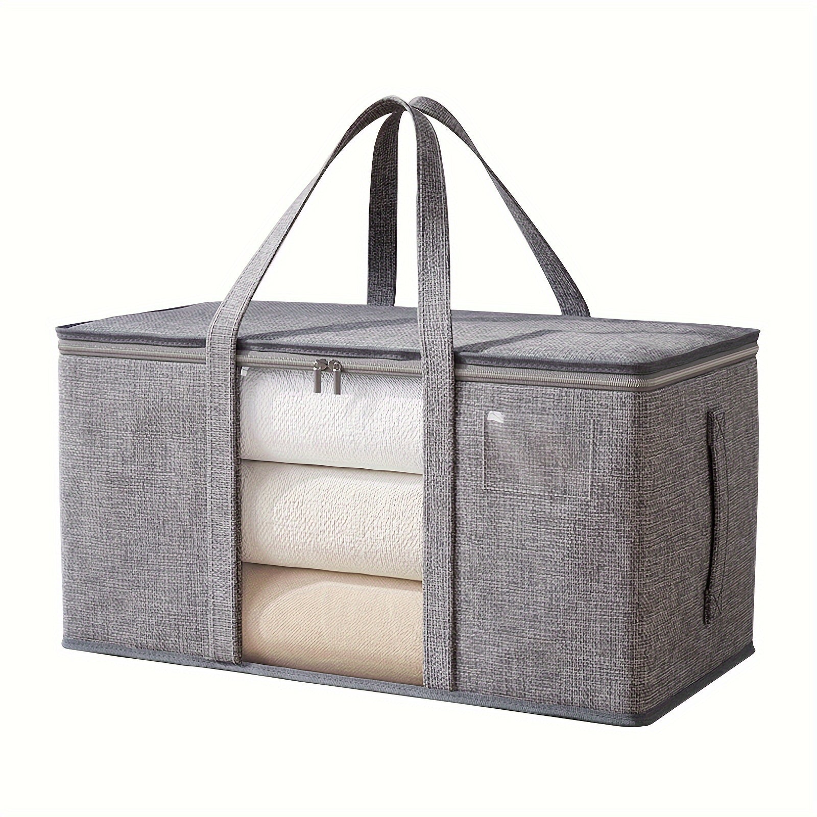 Large Capacity Storage Bag Lightweight Clothes Storage Bag With Window & Handles