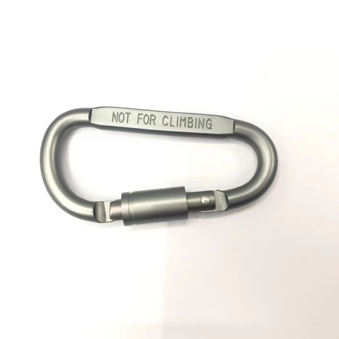 D-Shaped Aluminum Alloy Carabiner Snap Hook for Outdoor Activities