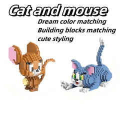 1318pcs Cats And Mice Building Blocks Educational Toys