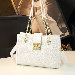 Red Crocodile Pattern Tote Bag for Women with Adjustable Strap