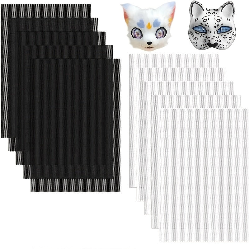 10pcs Furry Costume Eye Mesh 0.5mm Waterproof PVC Plastic Role Playing