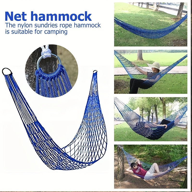 Portable Nylon Rope Mesh Hammock for Outdoor Camping