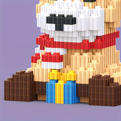 Christmas Elk Building Blocks DIY Reindeer Model Educational Toy