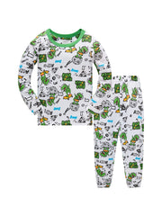 Boys Dino Pajama Set Long Sleeve Top & Pants