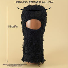 Camouflage Tassel Ski Mask Balaclava Unisex Anime Knit Hat Hip Hop