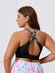 Sports Bra Women's Plus Criss Cross Active Yoga Bra