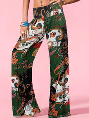 Boho Paisley Wide Leg Palazzo Pants