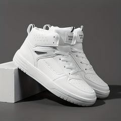 Women's Mid Top Sneakers Comfortable Closed Toe Lace Up Shoes