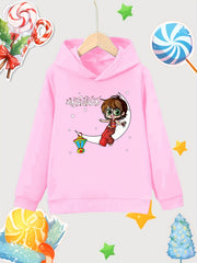 Moon Print Girls Hoodie Long Sleeve Sweatshirt