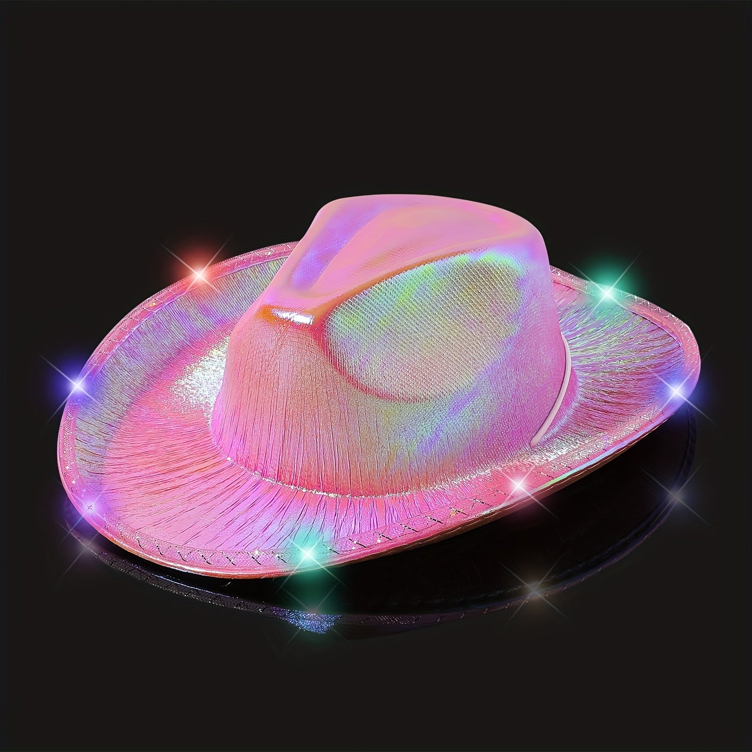 Y2K Laser Cowboy Hat Set With Lights