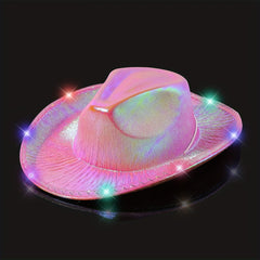 Y2K Laser Cowboy Hat Set With Lights