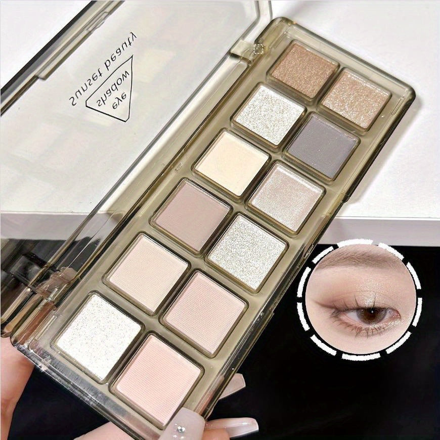 12 Colors Matte Glitter Eyeshadow Palette