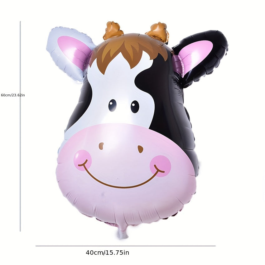 4pcs Cow Balloons Farm Party Balloons Birthday Balloons Decor