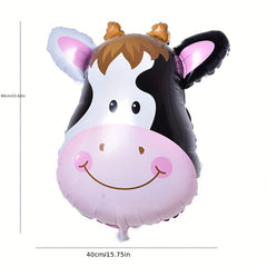 4pcs Cow Balloons Farm Party Balloons Birthday Balloons Decor