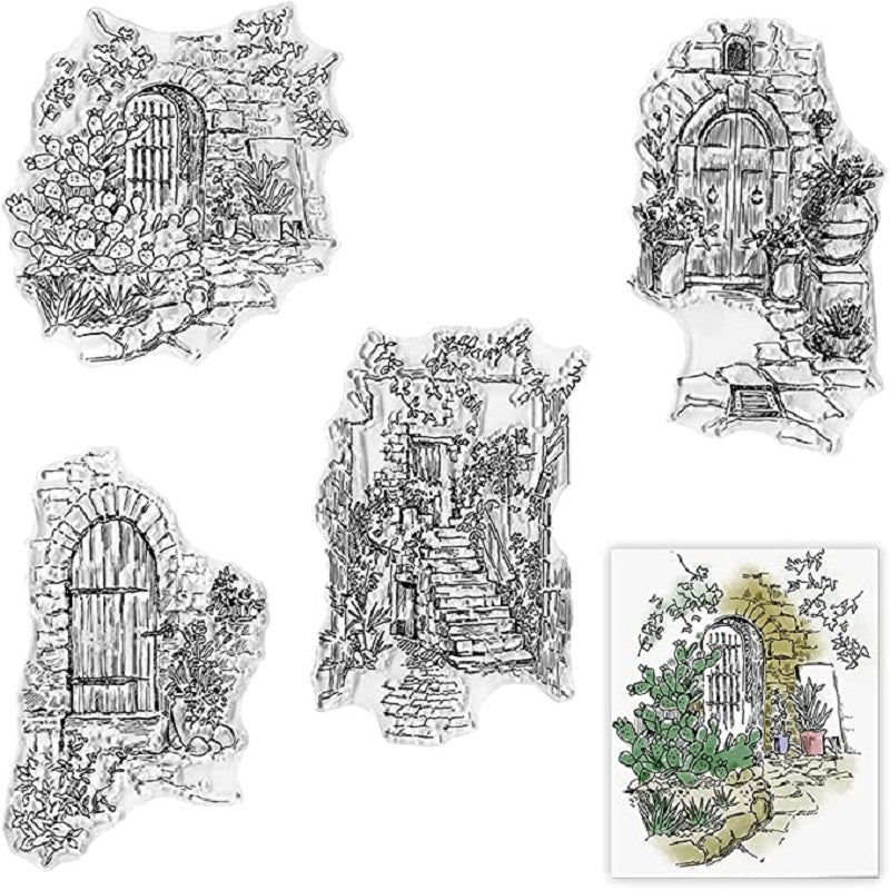 Garden Door Clear Stamps Set for Crafts - Perfect for Card Making & Scrapbooking