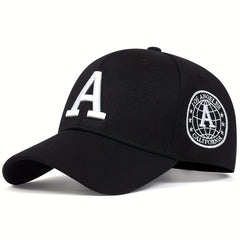 Classic A Embroidery Baseball Cap Unisex Adjustable Sun Hat