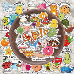 50 Motivational English Stickers for Luggage Skateboard Cup Phone Tablet