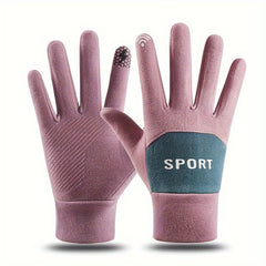 Warm Gloves Velvet Thick Outdoor Gloves For Driving Cycling Anti Slip
