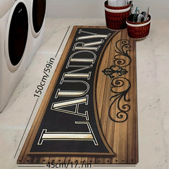 Waterproof Laundry Room Runner Rug Non Slip Machine Washable Entrance Doormat