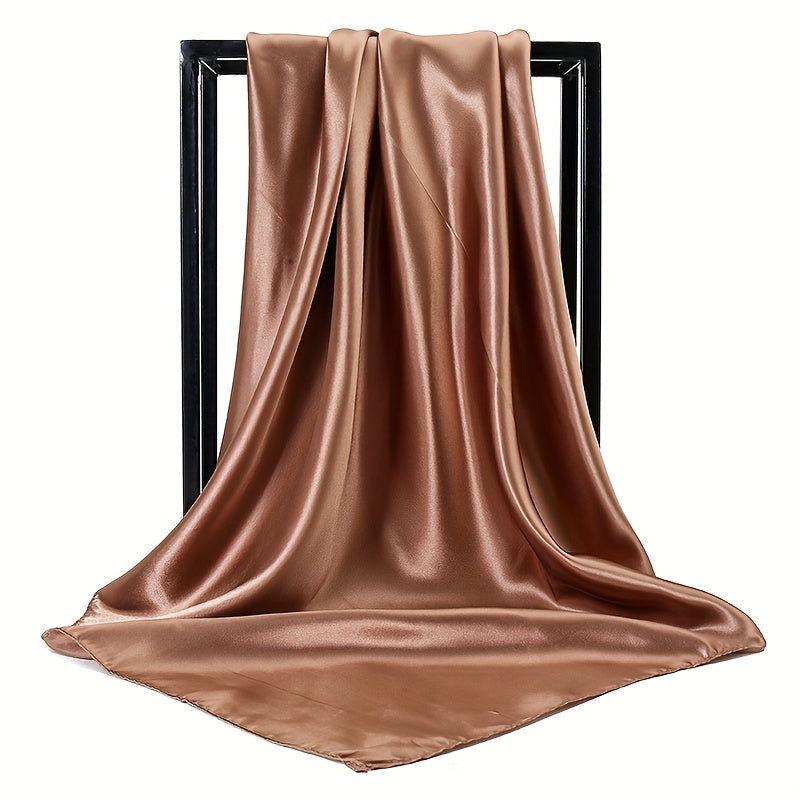 Nordic Style Silk Square Scarf Men Women Sunscreen Hat Headscarf