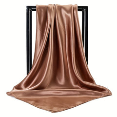 Nordic Style Silk Square Scarf Men Women Sunscreen Hat Headscarf