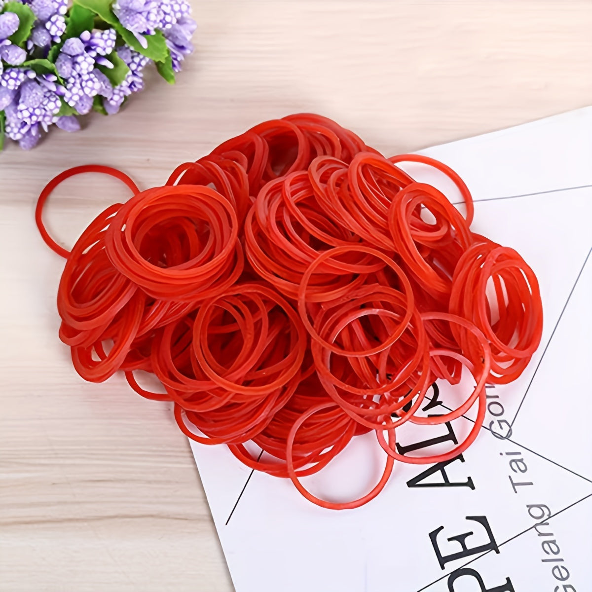 100-1500 Red Small Rubber Bands 50mm Elastic Band