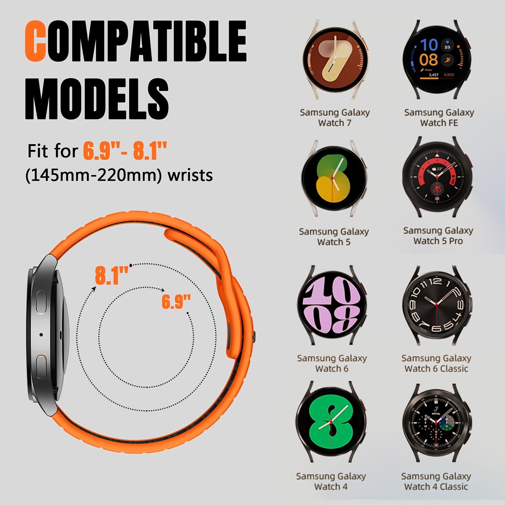 20Mm Rugged Band for Galaxy Watch 7 FE 5 6 44Mm 40Mm