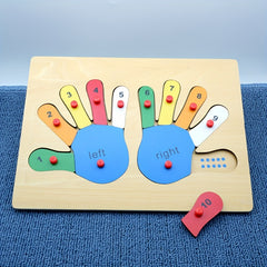 Kids Palm and Foot Wooden Puzzle Board Toy