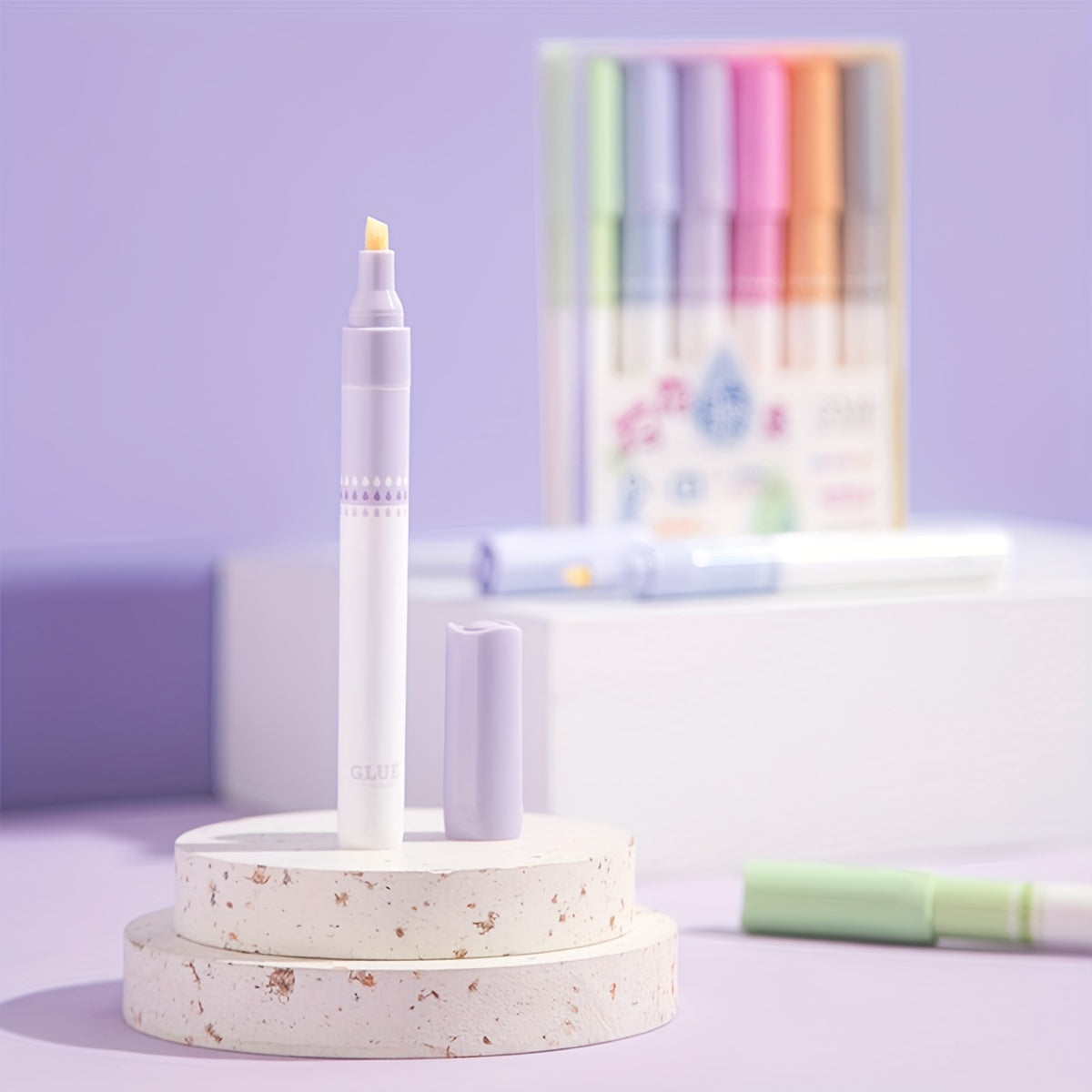 6pcs Macaron Glue Point Glue Pen for Craft Projects
