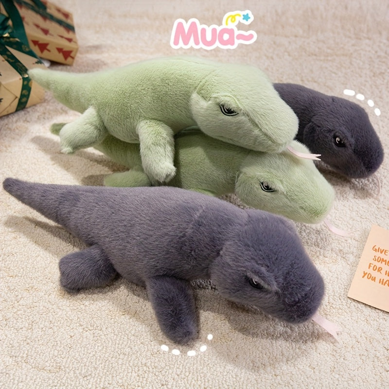 Adorable Mua Lizard Plush Toy 49 Soft Stuffed Animal Green Dinosaur