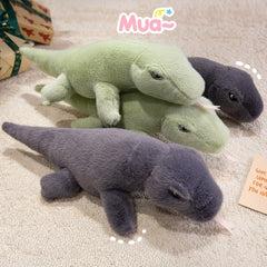Adorable Mua Lizard Plush Toy 49 Soft Stuffed Animal Green Dinosaur