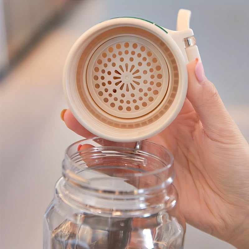 680ml Clear Water Cup with Filter, Leakproof Lightweight Bottle