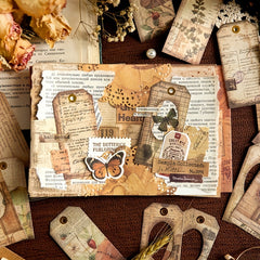 24pcs Vintage Plant Bookmarks with Tassel