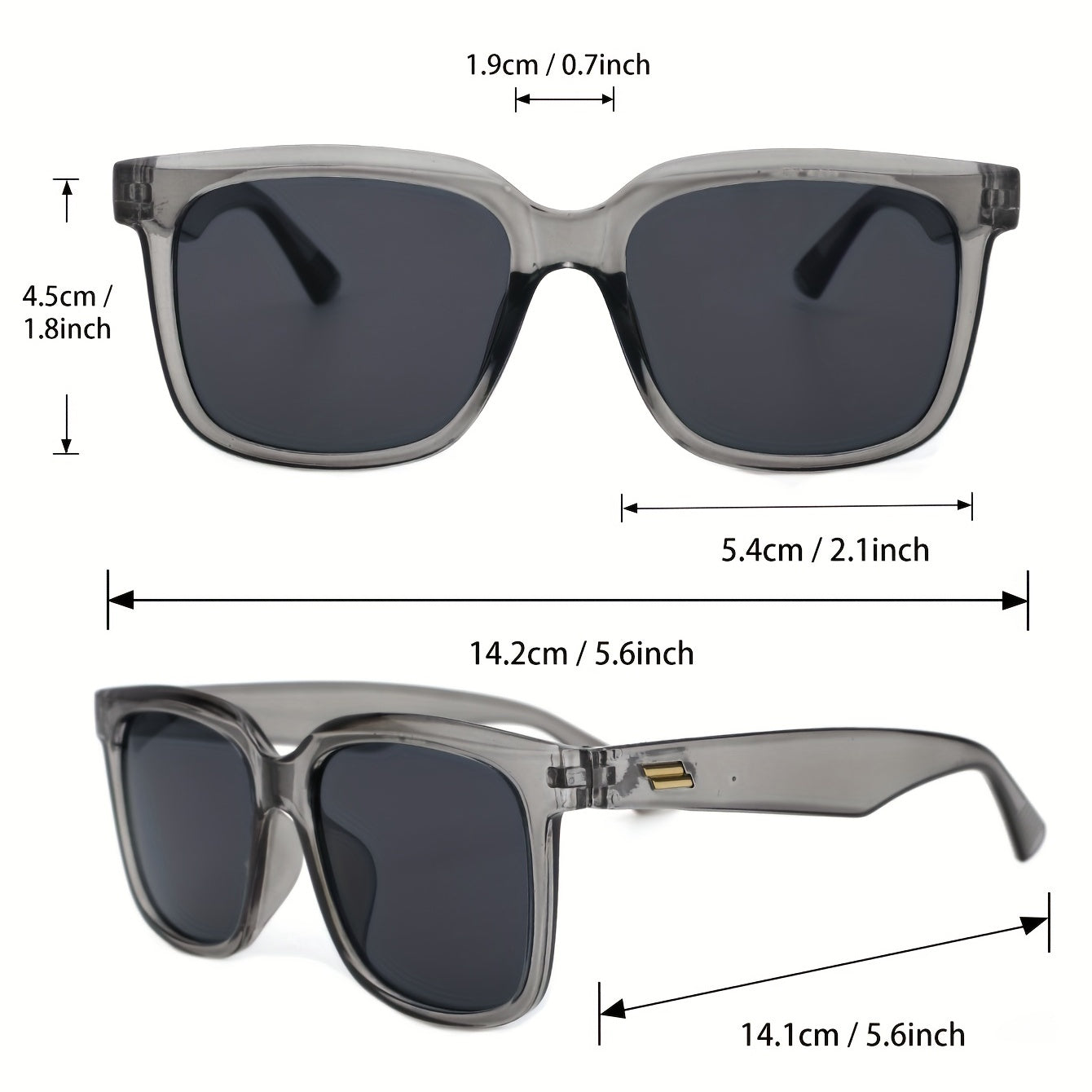 Men's Classic Round Sunglasses with Case