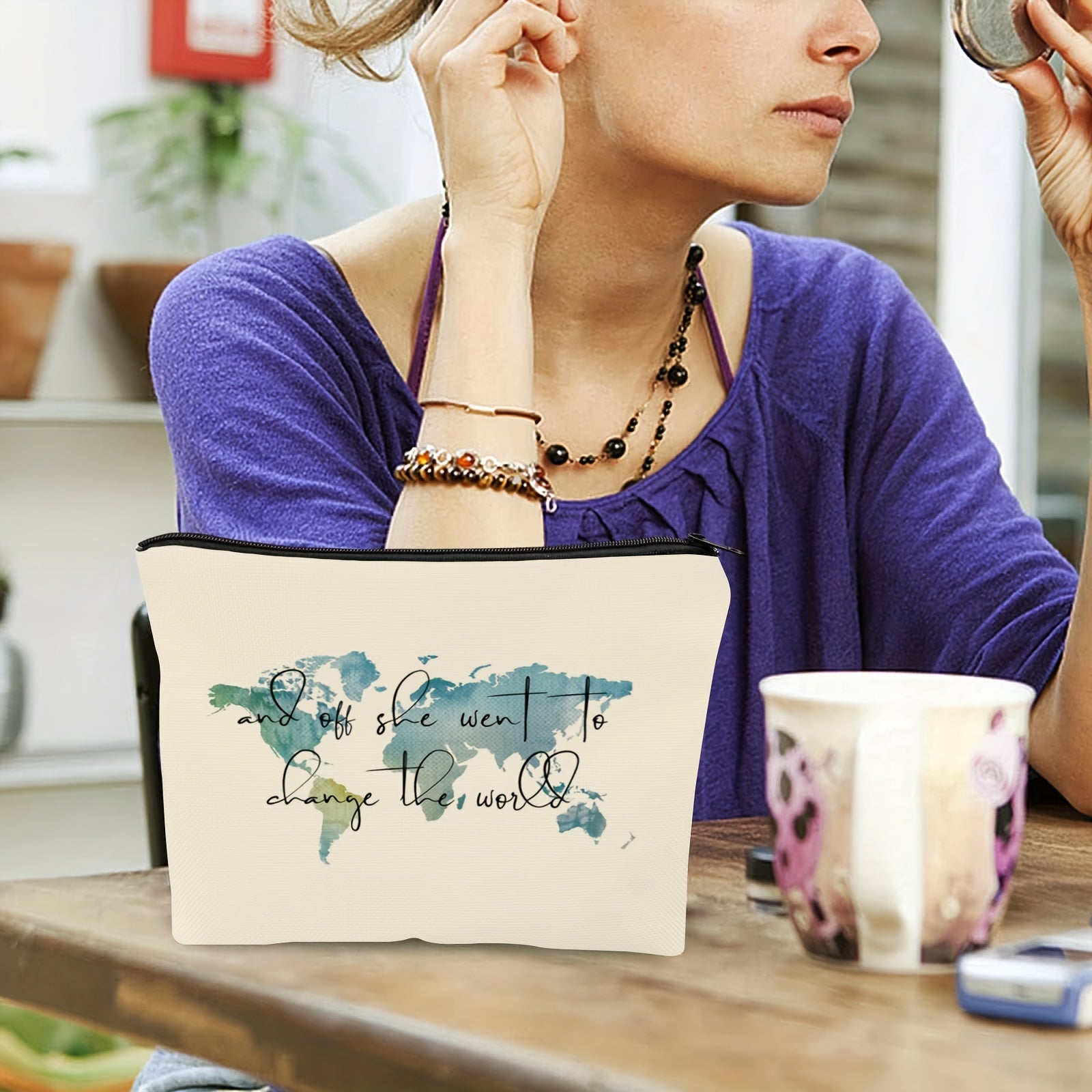 Change the World Graduation Makeup Bag