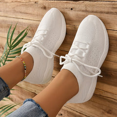 Breathable Mesh Sneakers Flat Sports Fitness Running Shoes Women's Casual Shoes