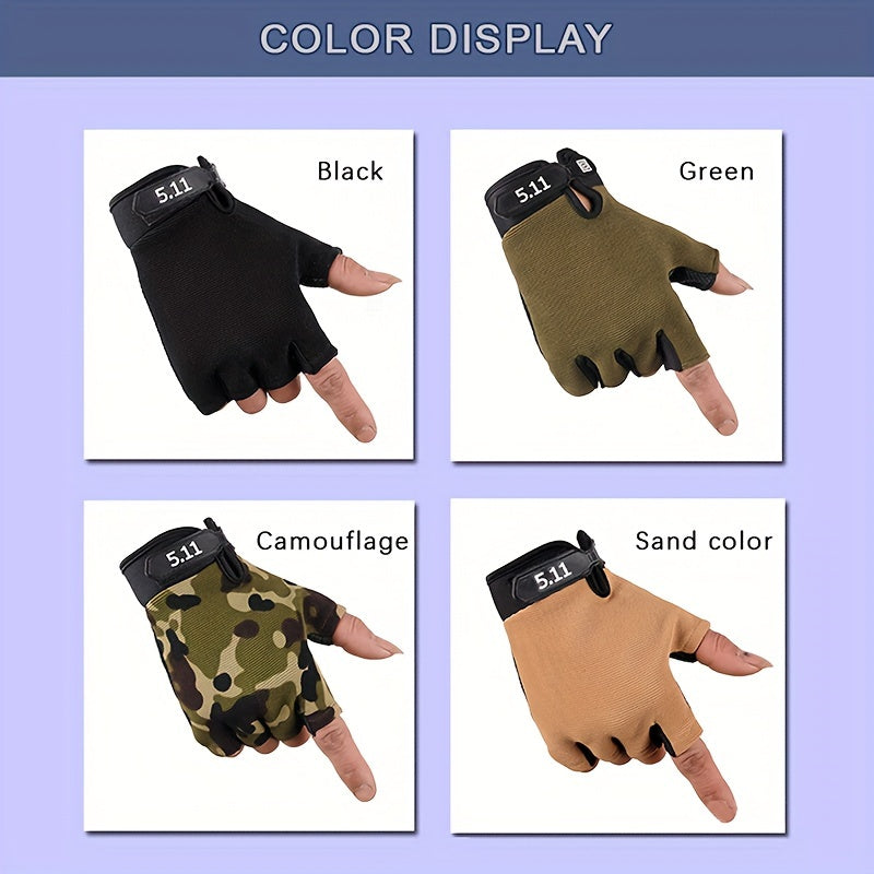 Men's Half Finger Outdoor Cycling Gloves Non slip Fitness Gloves