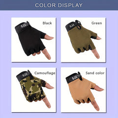 Men's Half Finger Outdoor Cycling Gloves Non slip Fitness Gloves