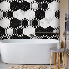 7pcs Marble Hexagon Tile Stickers - Waterproof & Non Slip