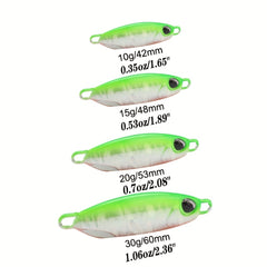 5pcs Colorful Metal Spoons Micro Jigging Bait With Hook Hard Fishing Lure