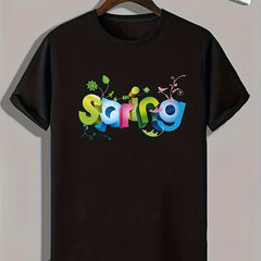 SPRING Print Men's Graphic T-shirt for Summer