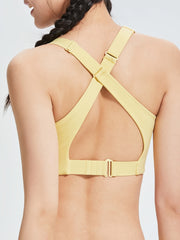 Criss Cross Backless Sports Bra Push Up Yoga Tank Top