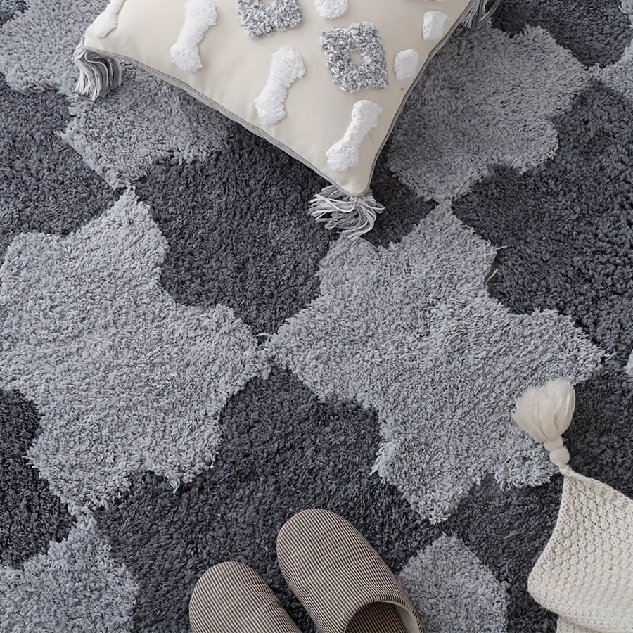 Thickened Plush Shag Puzzle Floor Mat Bay Window Seat Carpet