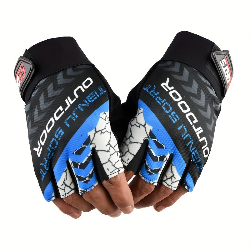 Breathable Non Slip Half Finger Gloves for Outdoors