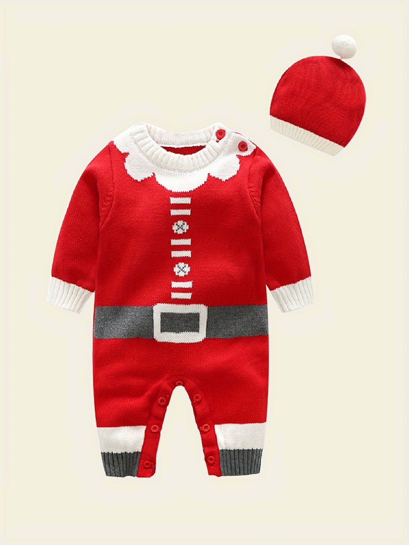 Christmas Baby Santa Claus Jumpsuit Reindeer Romp