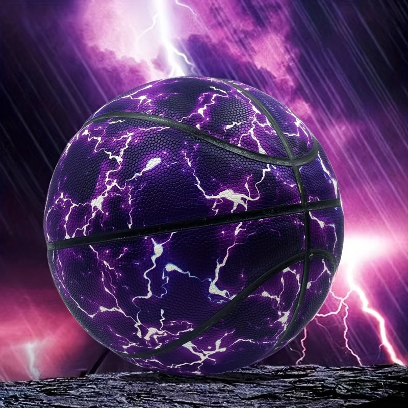 Lightning Purple Size 7 Basketball for Training and Entertainment Game