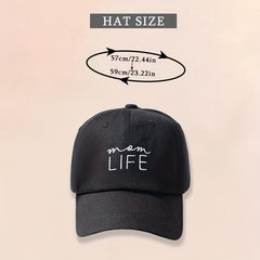 Embroidered Letter Baseball Cap LIFE Unisex Hat Christmas Gift For Her