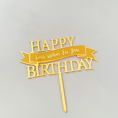Happy Birthday Wishes For You Cake Decoration Banner