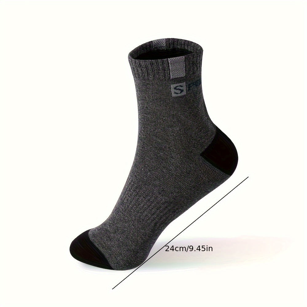 Men's Breathable Cotton Sports Quarter Socks (3 Pairs)